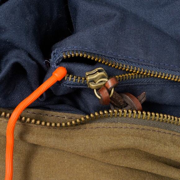 J.Crew Abingdon Weekender Duffle Bag Waxed Canvas Leather Brown / olive green - Picture 13 of 16